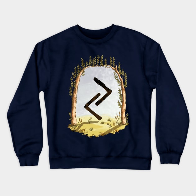 rune jera - magical symbol Crewneck Sweatshirt by Karolina Studena-art